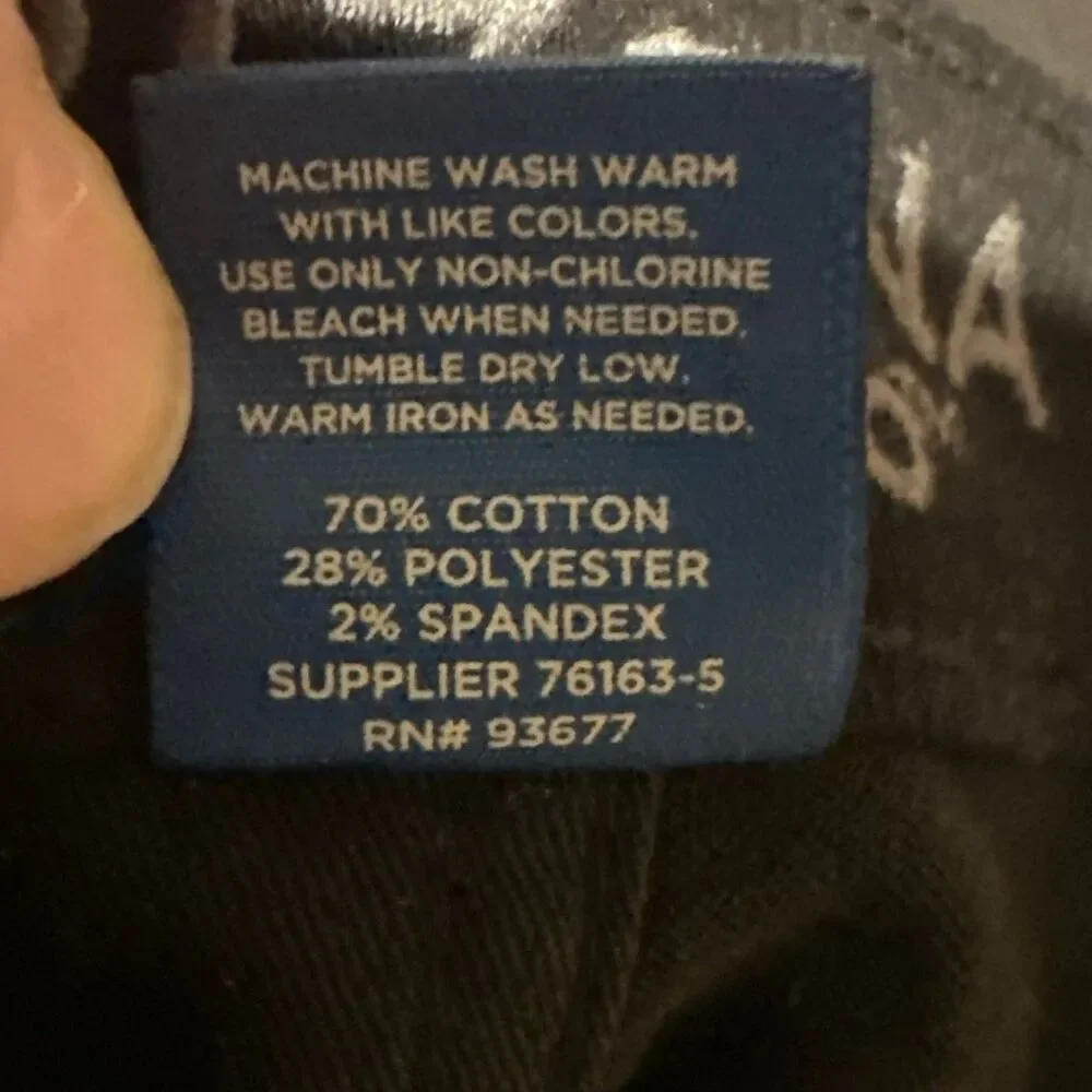 Arizona black denim like cotton blend jeans Juniors size 11 - Picture 3 of 8